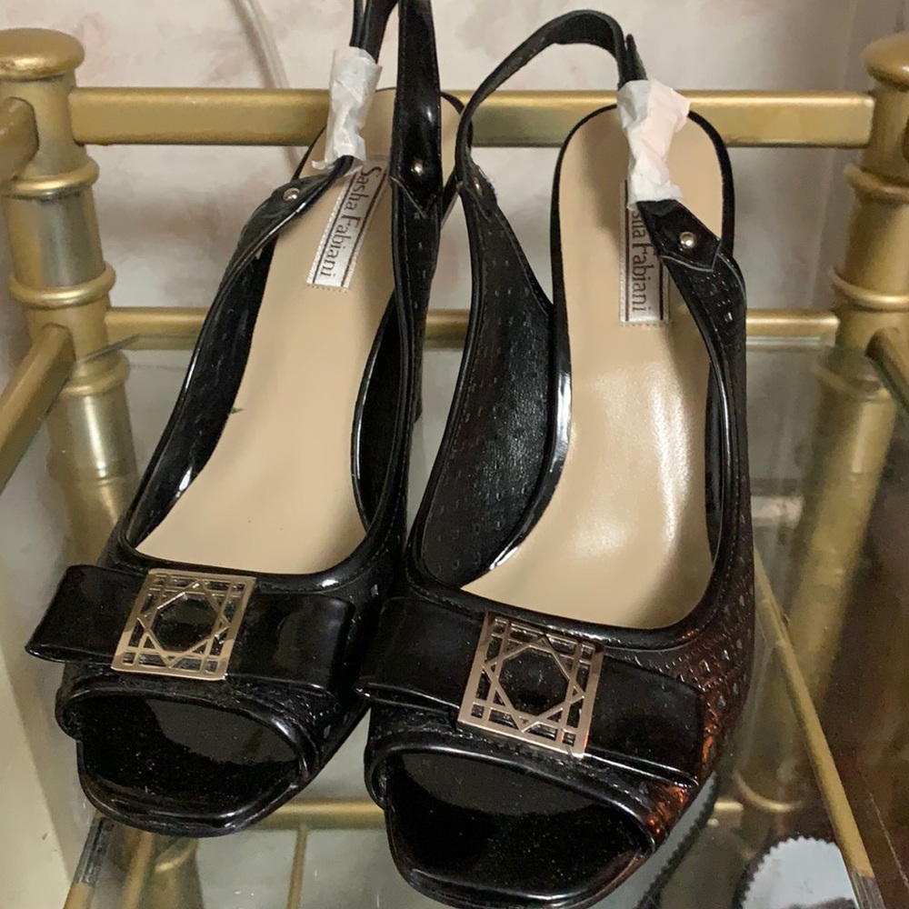 Sasha Fabiani high heels peep toe Size 6.5